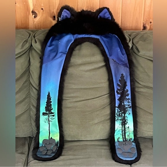 Blackmilk Spirithoods Aurora Skye Sky Kitty Black Cat Spirit Hood Hat - Picture 1 of 3